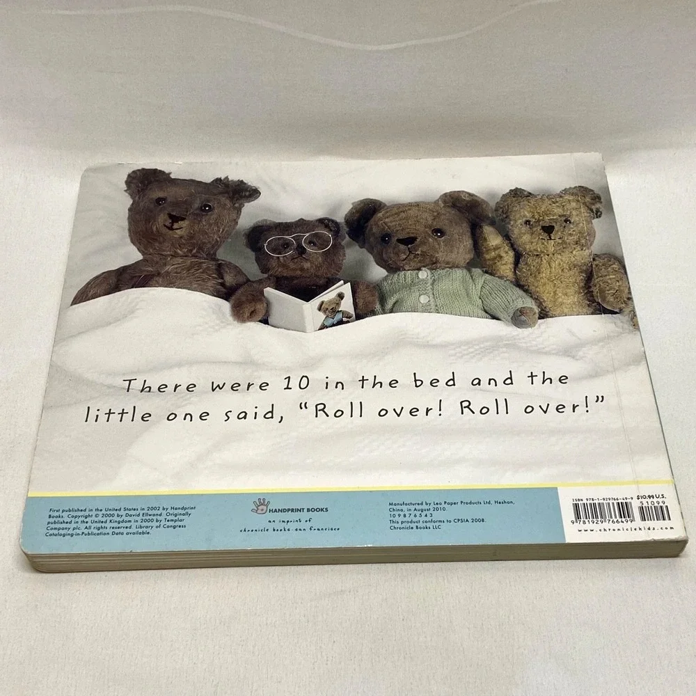 Ten In the Bed A Children's Counting Book by Ellwand, David Board Fast Free Ship